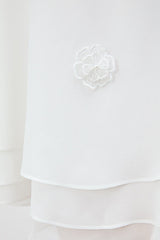 3D Floral Chiffon Halter Cocktail Dress