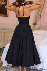 Deep V Neck Backless Pure Desire White Slim Fit Maxi Dress