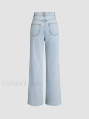 Denim Straight Graceful Leg Jeans Jeans