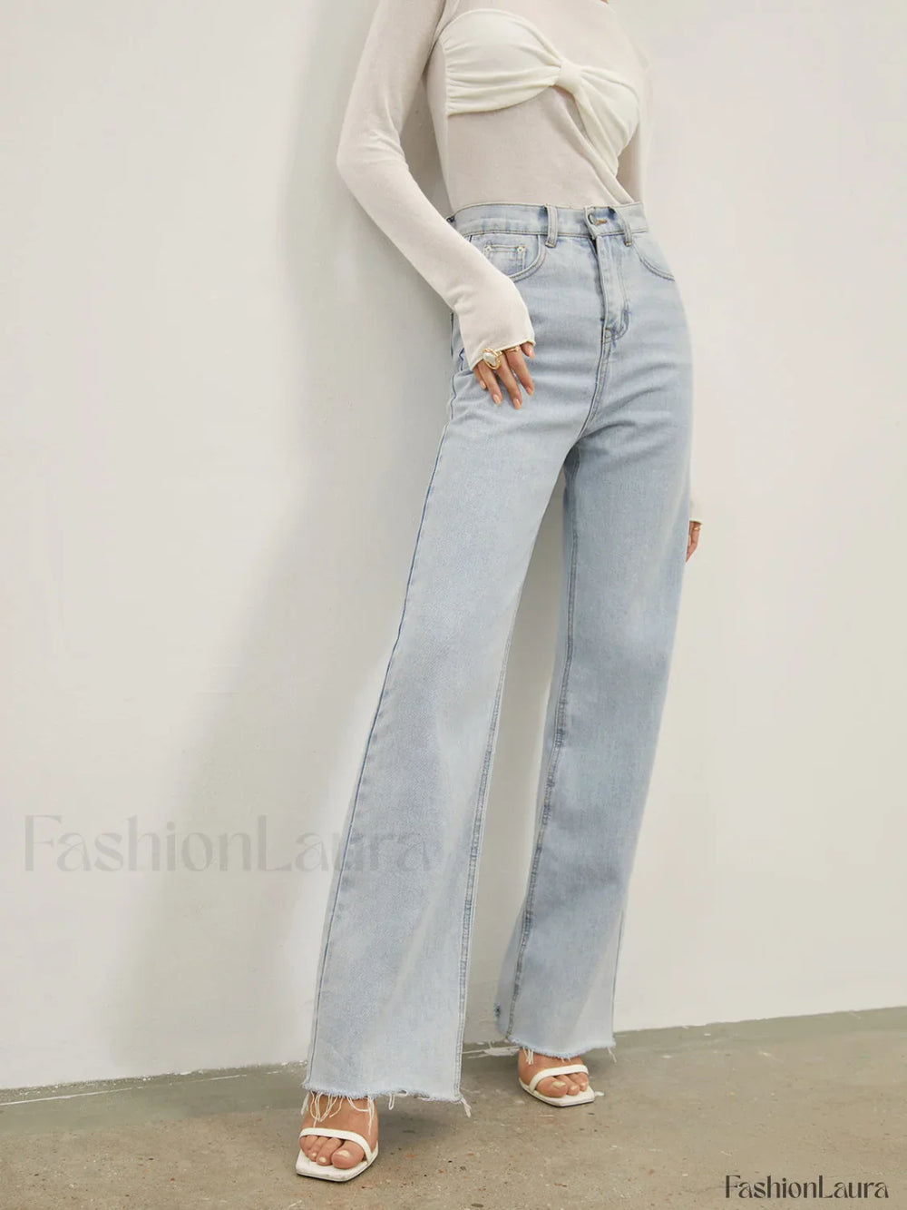 Denim Straight Graceful Leg Jeans Jeans