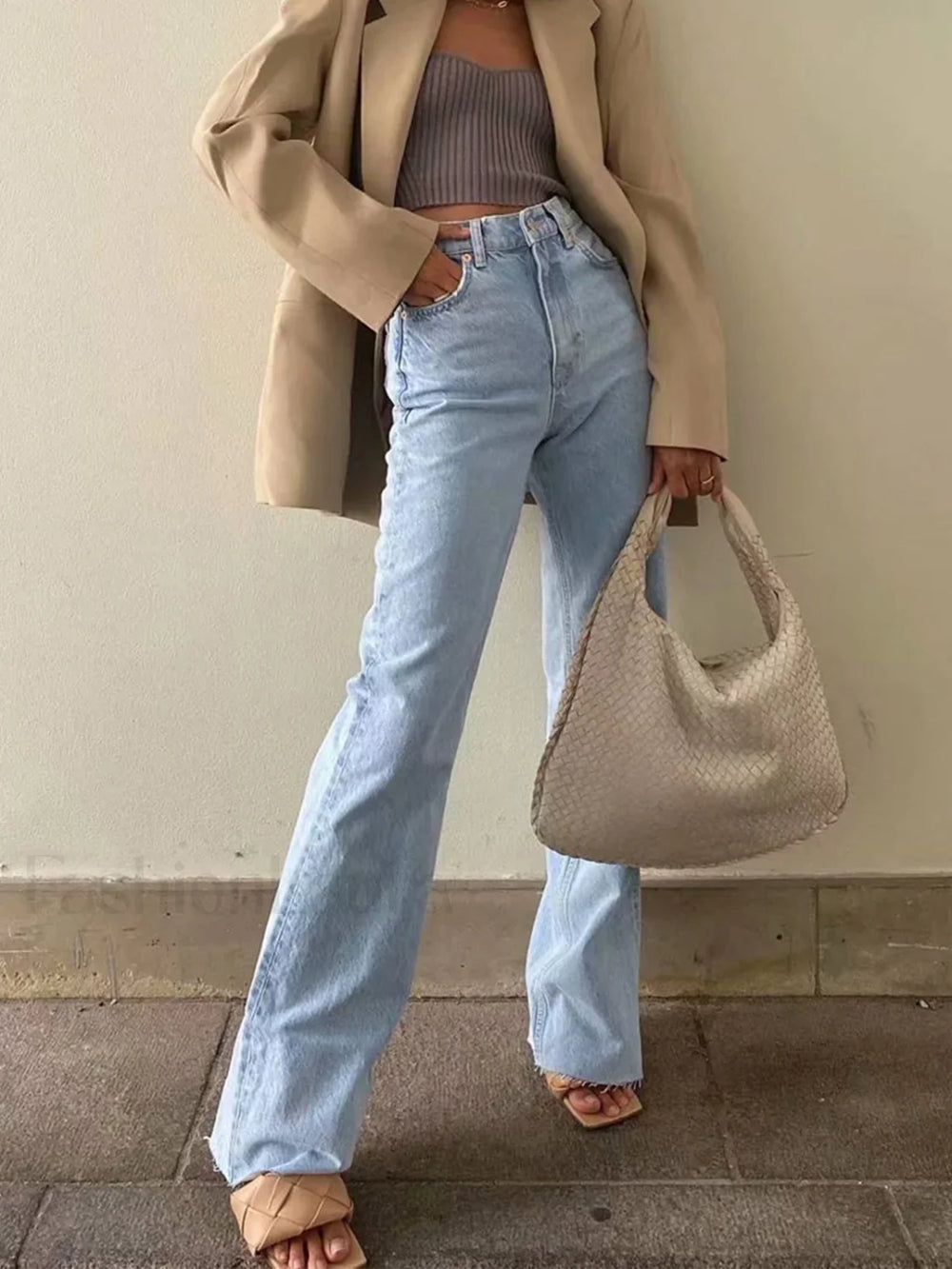 Denim Straight Graceful Leg Jeans Jeans