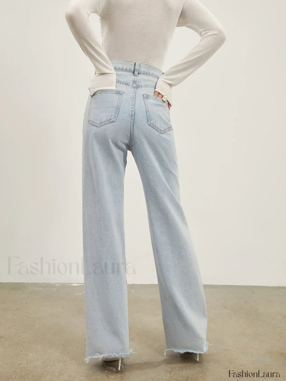 Denim Straight Graceful Leg Jeans Jeans