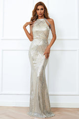 Sequin Mermaid Gown Formal Dress