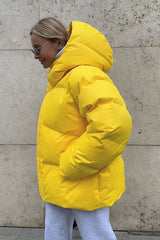 Heavy Duty Zipped Hooded Puffer Jacket