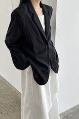 Lightweight Linen-Look Blazer