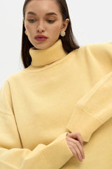 Turtleneck Loose Knit Pullover Sweater
