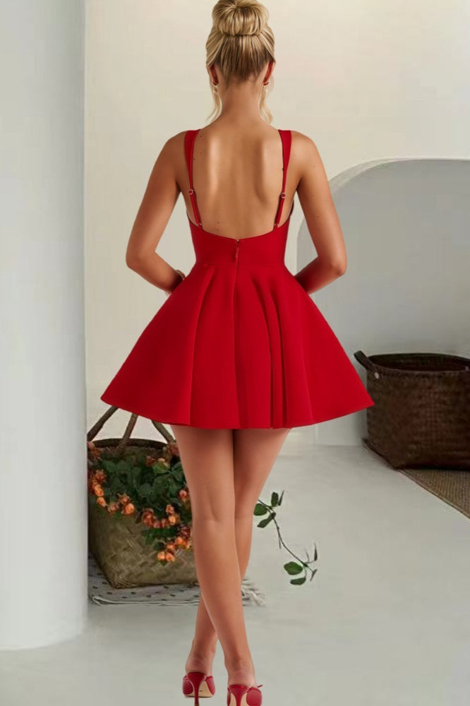 Detachable Bow Corset Mini Party Dress