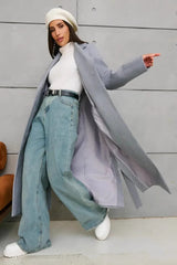 Double Breasted V-Neck Casual Wool Overcoat