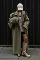 Wide Notch Lapel Single Breasted Overcoat