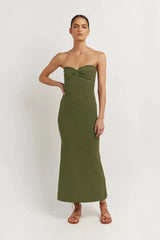 Twisted Front Knit Sweater Dress