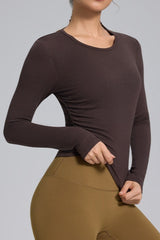 Stretch Round Neck Knit Top