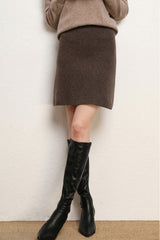 Wool A-Line Mini Skirt