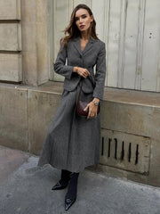 Elegant Solid Graceful Button Down Blazer Blazers