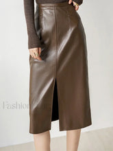 Eternity Nightshade Graceful PU Leather Skirt Brown / XS Skirts