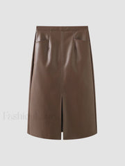 Eternity Nightshade Graceful PU Leather Skirt Skirts