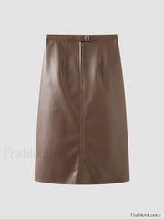 Eternity Nightshade Graceful PU Leather Skirt Skirts