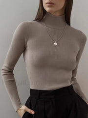 Everyday Long Graceful Sleeve Knit Top Sweaters L