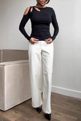 Off-Shoulder Bodycon Knit Top