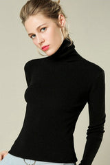 Stacked Neck Lightweight Wool Knit Top