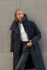 Long Stand Collar Puffer Jacket