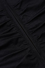 Ruched Waist Biker Jacket