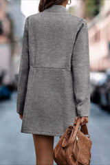 Brushed Wool Solid Long Sleeve Coat coats