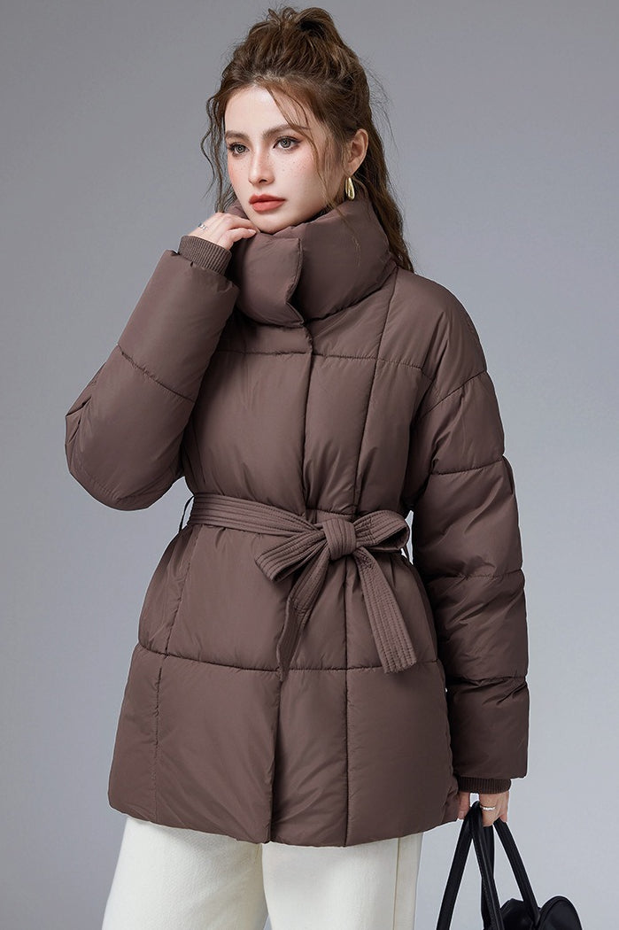 Warm Casual Cropped Cotton Puffer Jacket