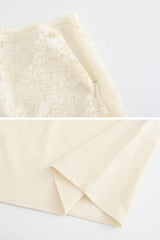 Elegant Lace Up Crop Top & Maxi Skirt Boho Dress