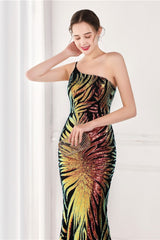 Sparkle Beaded V Neck Party Gown Formal Dress