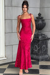 Solid Sash Backless Mermaid Formal Dress