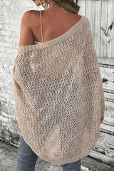 Loose Batwing Sleeve Knit Cardigan