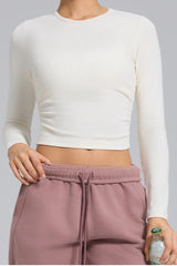 Stretch Round Neck Knit Top