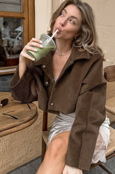 Vintage Corduroy Short Coat Brown / S coats