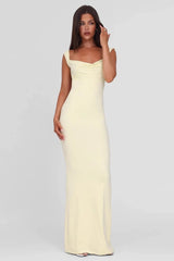 Open Back Bow Cocktail Dress S / Beige