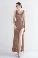 Statement Bead Mermaid Gown Formal Dress