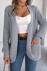 Loose Knit Pocket Cardigan Grey / S