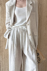 Casual Tencel Linen Suit Blazer