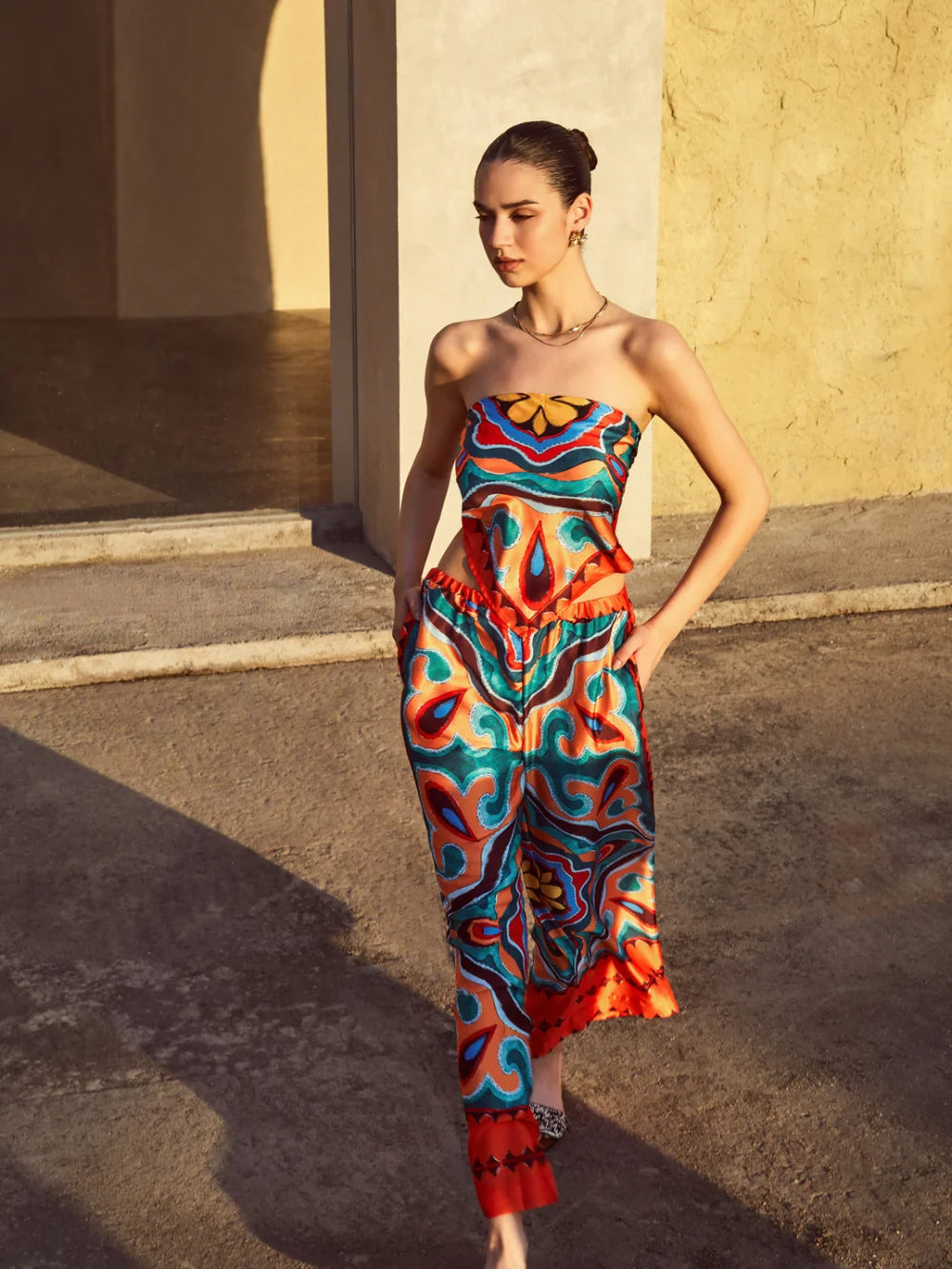 Flaming Passions Graceful Back Tie Top Tank Tops & Camis