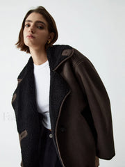 Fleece Lined Shearling Trendy Leather Flight Jacket Fleece Jackets