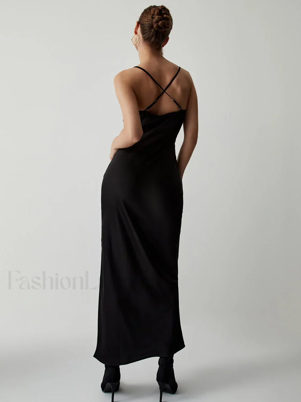 Floral Lace Graceful Satin Long Dress Dresses