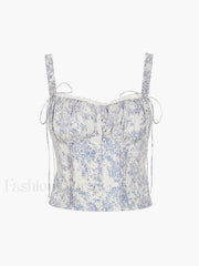 Floral Printed Graceful Cami Top Tank Tops & Camis