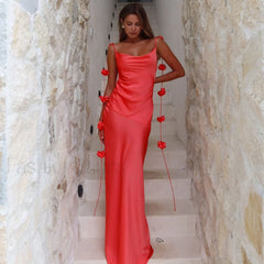 Floral Strappy Backless Slim Fit Hip Wrap Maxi Dress