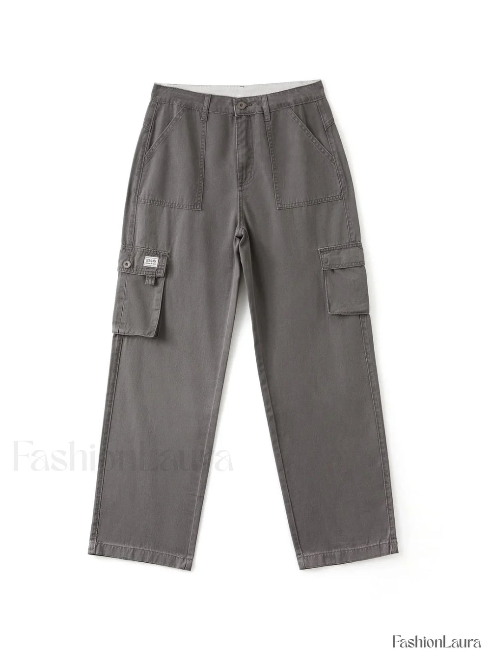 Fold Over Waist Y2K Straight Leg Pants Straight Leg Pants