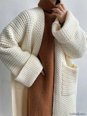 Free Your Graceful Mind Long Cardigan Off White / S Sweaters L