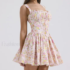 French Hepburn Style Black Strappy A Line Mini Dress