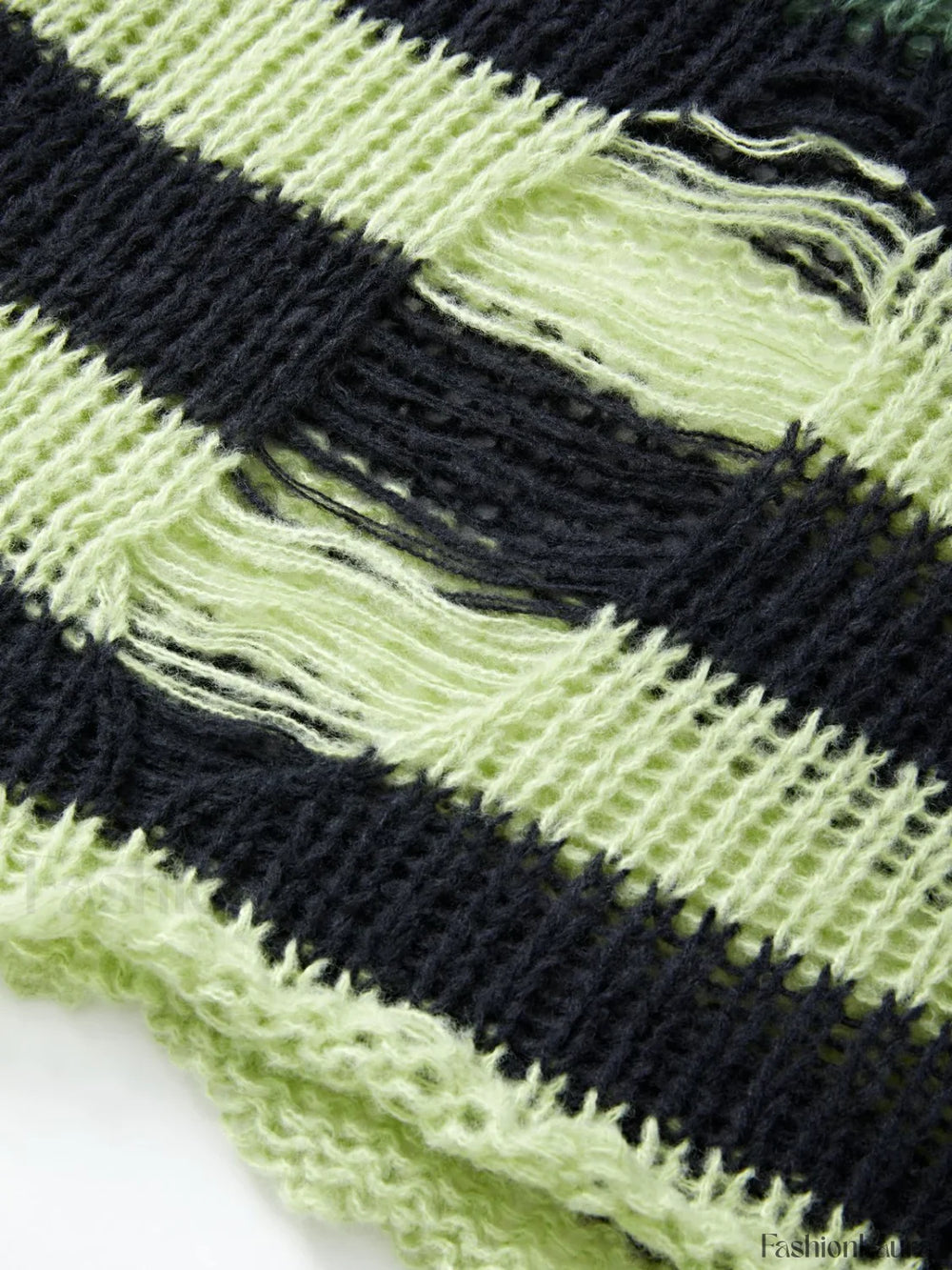 Gradient Striped Distressed Long Sleeve Mini Dress Mini Dresses