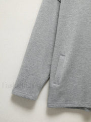 Half Zip Graceful Double Pockets Hoodie Sweatshirts