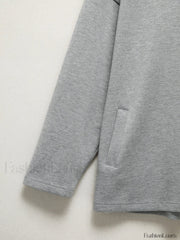 Half Zip Graceful Double Pockets Hoodie Sweatshirts