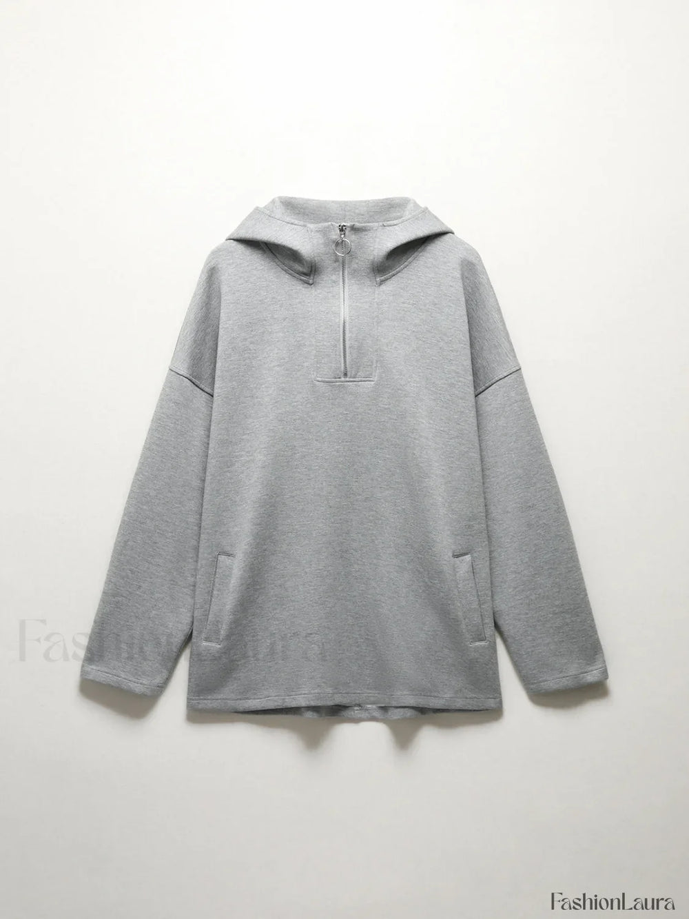 Half Zip Graceful Double Pockets Hoodie Sweatshirts
