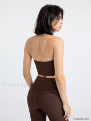 Halter Cropped Graceful Tank Top Tank Tops & Camis